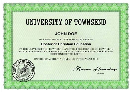 Buy Doctorate Degree from  Townsend University