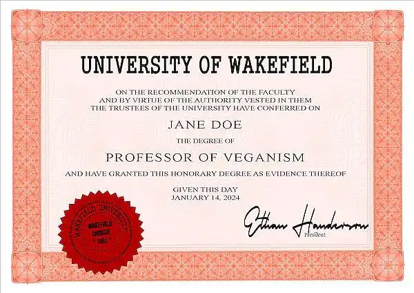 Buy Doctorate Degree from Wakefield University